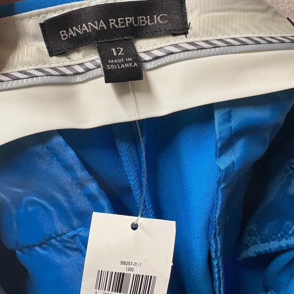 Banana Republic Avery Pants Women's Size 12 Cerulean Blue Straight Leg Career - Picture 8 of 16